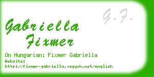 gabriella fixmer business card